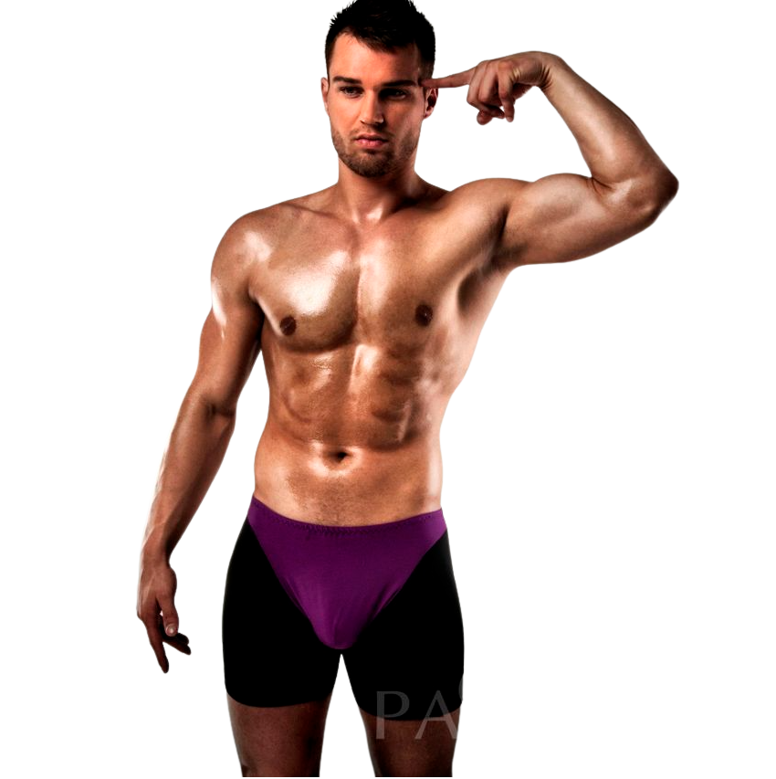 Boxer Passion Érotique Lilas & Noir pour Homme - Élégance et Séduction