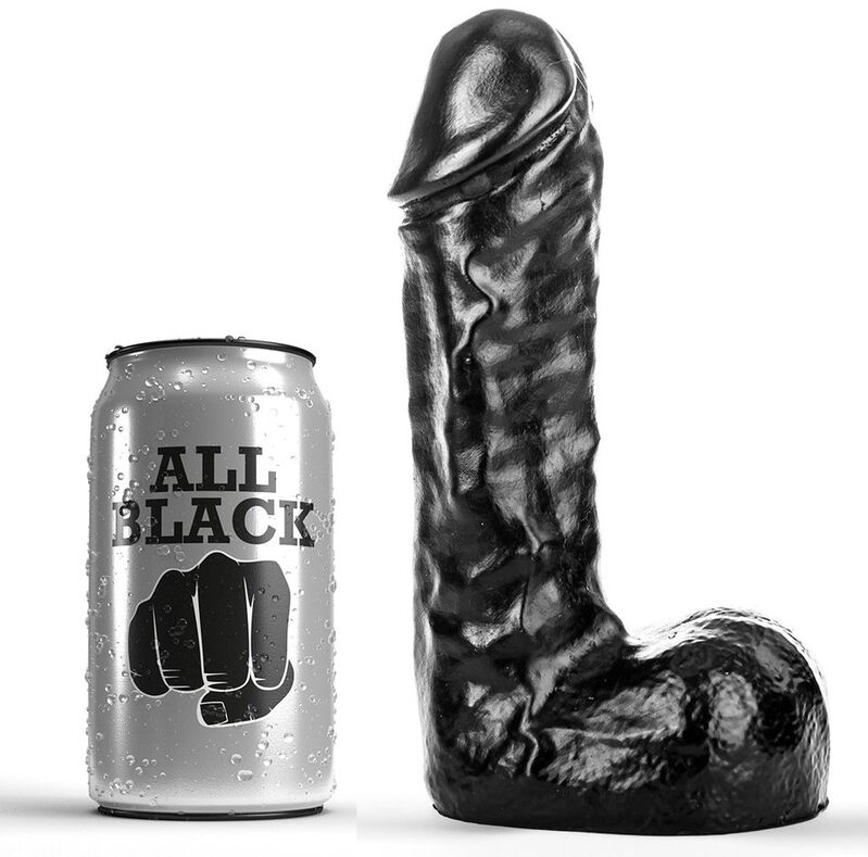 Gode All Black 19 cm - Plaisir Flexible et Doux pour Tous les Jeux Intimes