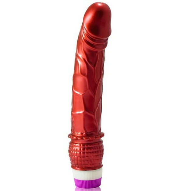 Vibromasseur réaliste rouge 23 cm : sensations intenses et douceur