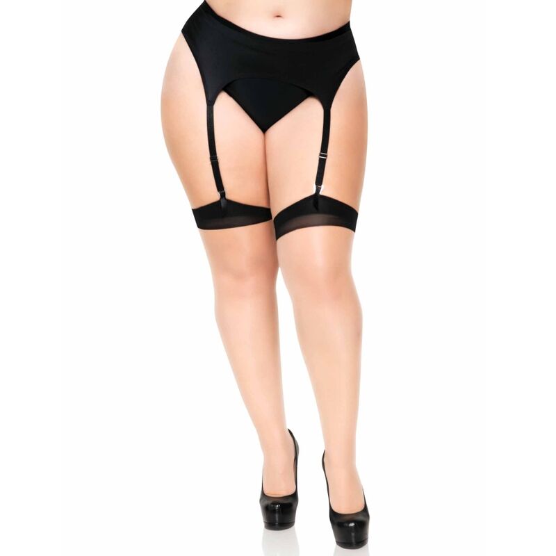 Cuissardes Lycra Transparentes 2 Tons avec Couture Arrière et Talon Cubain