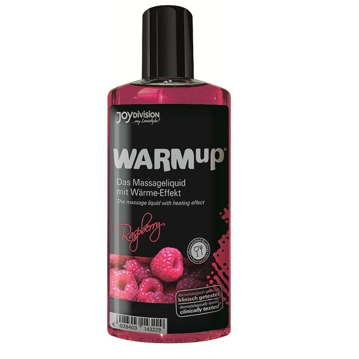 Huile de Massage Framboise WARMup - Réchauffe vos Moments de Passion