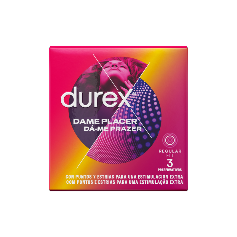 DUREX - Préservatifs Dame Plaisir 3 unités pour une Intimité Intense