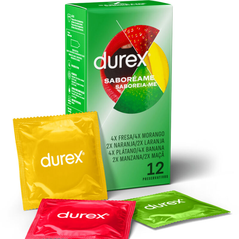 Durex Saboreame : Préservatifs Fruitée pour des Moments Ludiques - 12 Unités