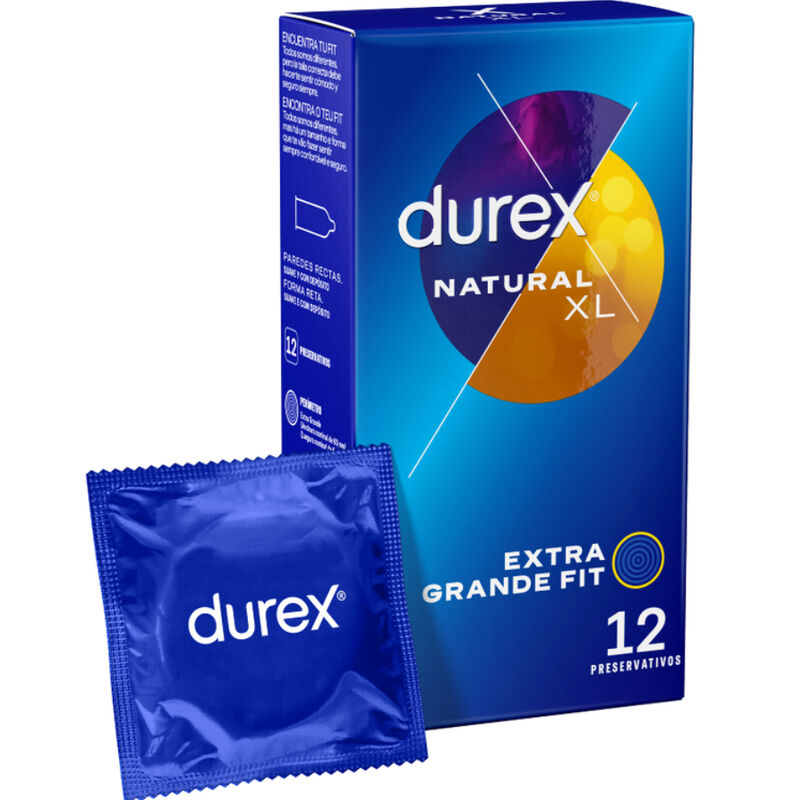 Préservatifs Durex Naturel XL - Confort optimal en format extra-large (12 unités)