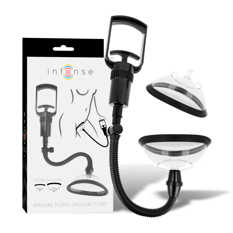 INTENSE - POMPE VAGINALE MANUELLE AVEC DEUX COUPELLES INTERCHANGEABLES