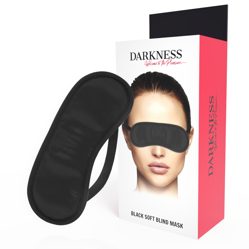 Masque Noir Satiné DARKNESS - Éveillez vos Sens en Toute Intimité