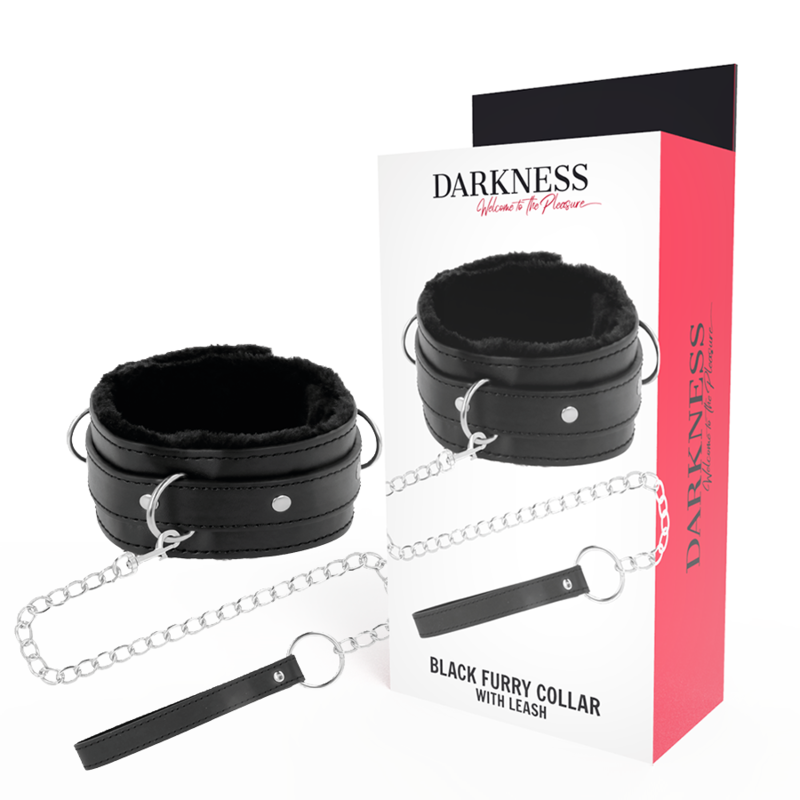 Collier de Posture Confortable DARKNESS en Cuir pour Expériences BDSM
