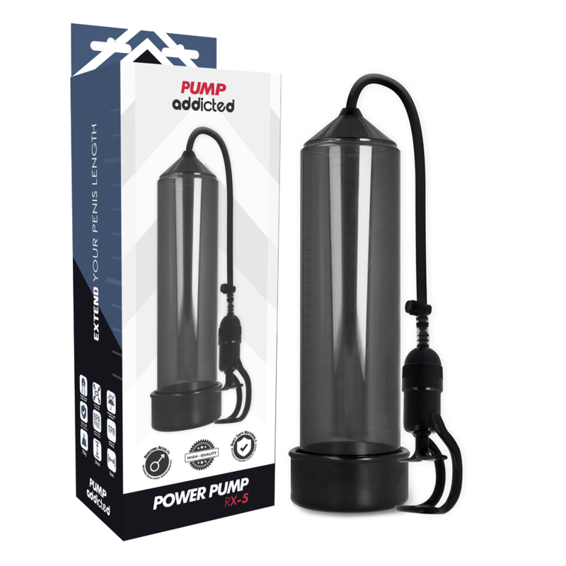 Pompe à Pénis Pump Addicted RX5 Noir - Performance et Confiance