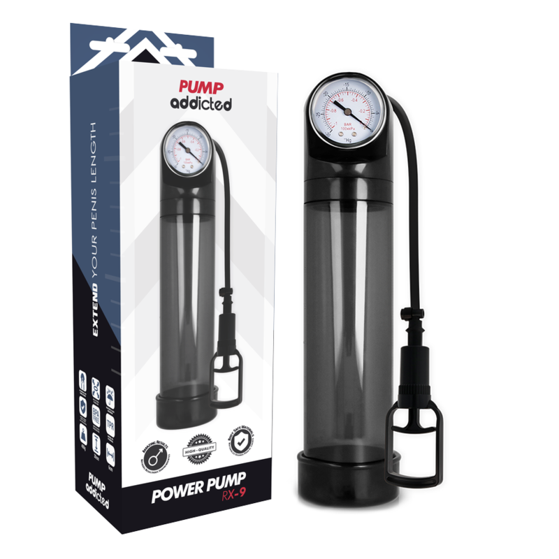 Pompe Pénienne Pump Addicted RX9 Noir : Performance et Érection Optimale