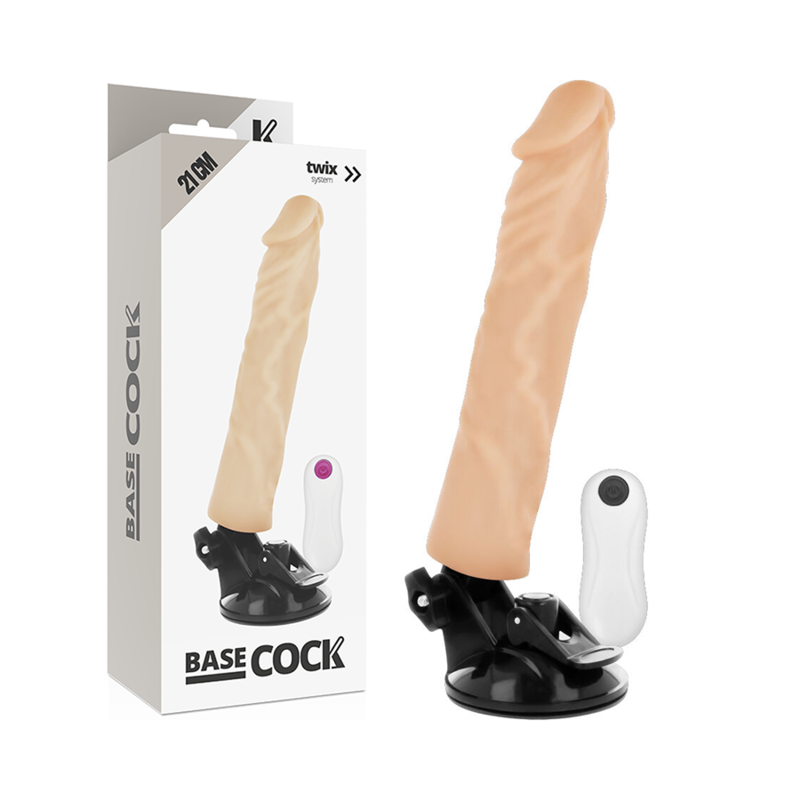 Vibromasseur Réaliste BASECOCK avec Télécommande - 21 cm de Plaisir