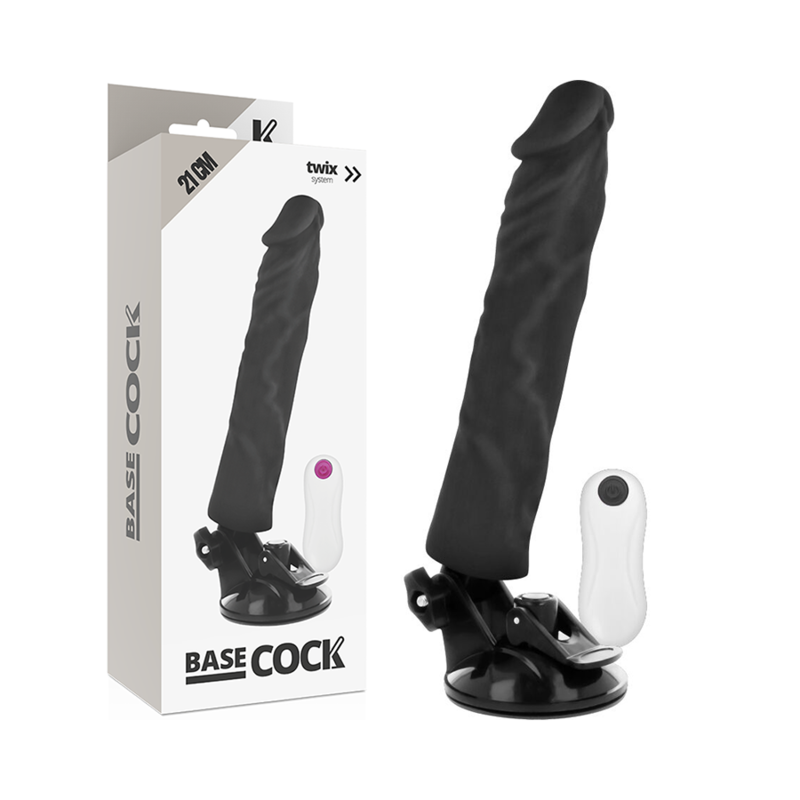 Vibromasseur Réaliste BASECOCK avec Télécommande - 21 cm de Plaisir