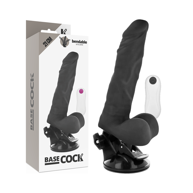 Vibromasseur Articulé BASECOCK avec Télécommande - Réalisme et Plaisir
