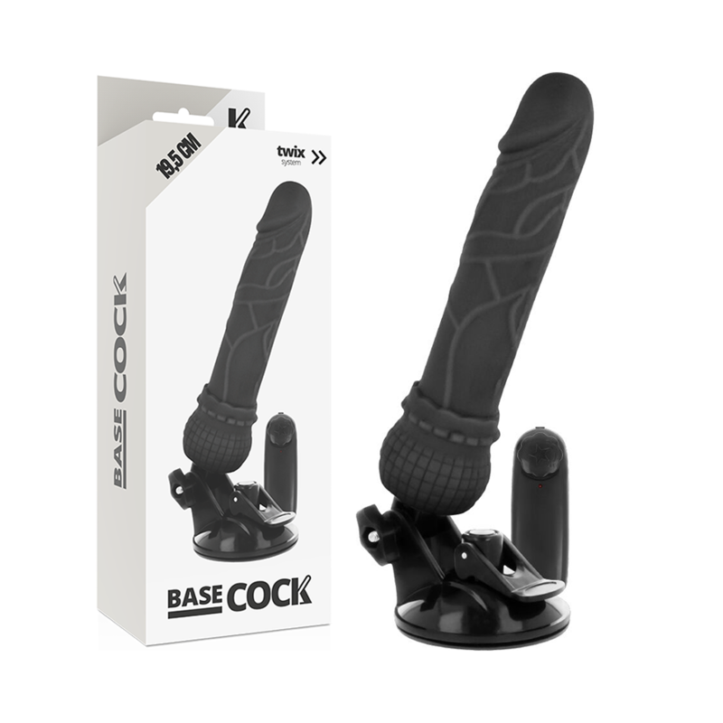 Vibromasseur Réaliste BASECOCK avec Télécommande - 19,5 cm de Plaisir