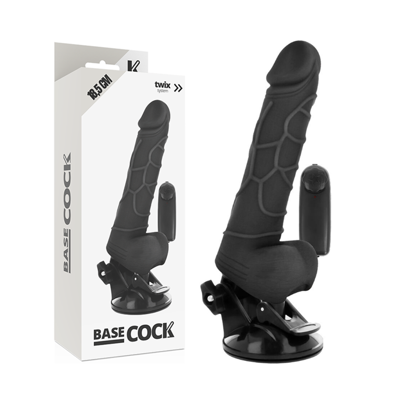 Vibromasseur Réaliste BASECOCK avec Télécommande - 18,5 cm de Plaisir