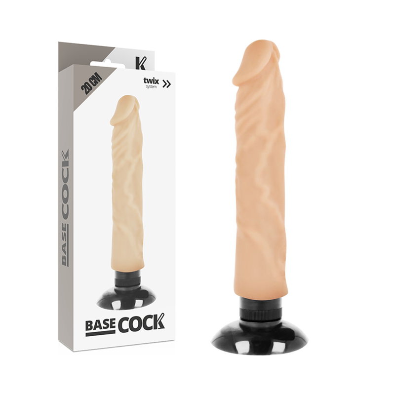 Vibromasseur Réaliste BASECOCK 20 cm - Sensations Intenses et Flexibilité