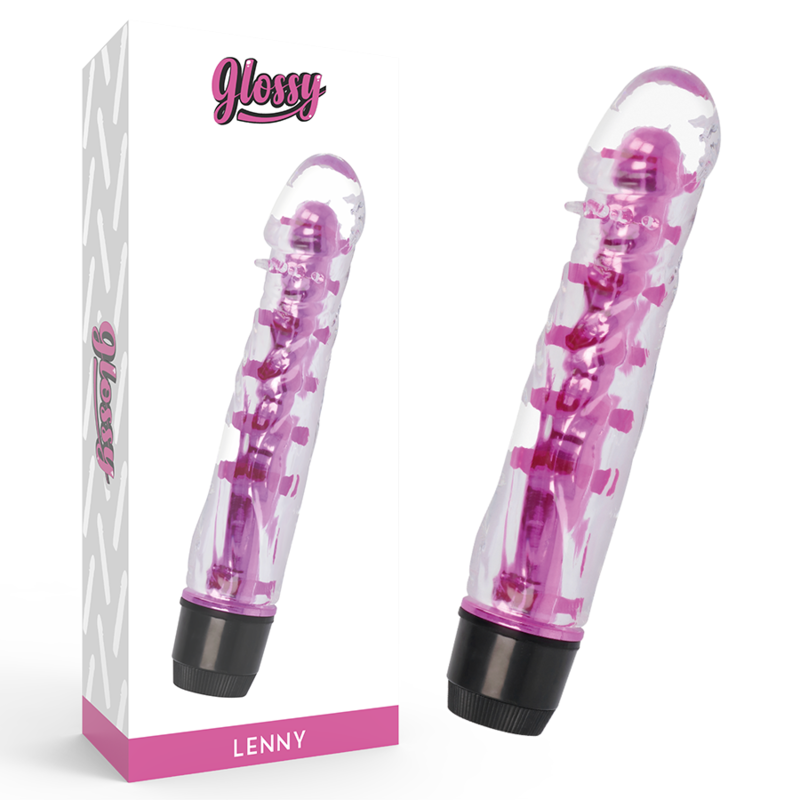 Vibromasseur Glossy Lenny Rose : Plaisir Brillant et Ergonomique
