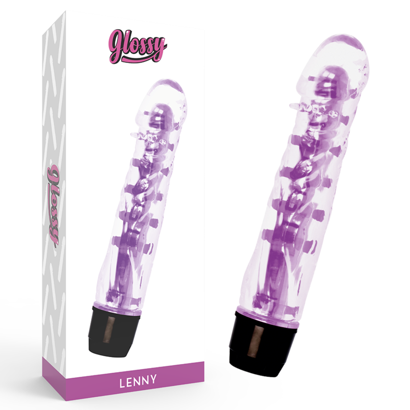 Vibromasseur Jelly Lenny Violet - Plaisir Brillant et Ergonomique