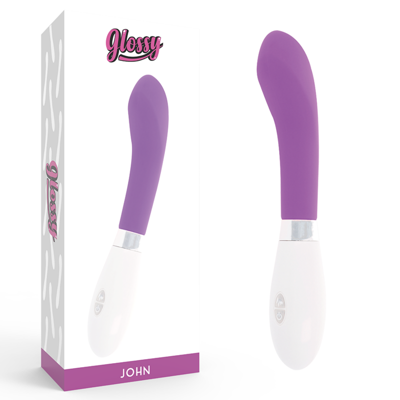 Vibromasseur Courbé John en Violet - 10 Modes de Plaisir Intense