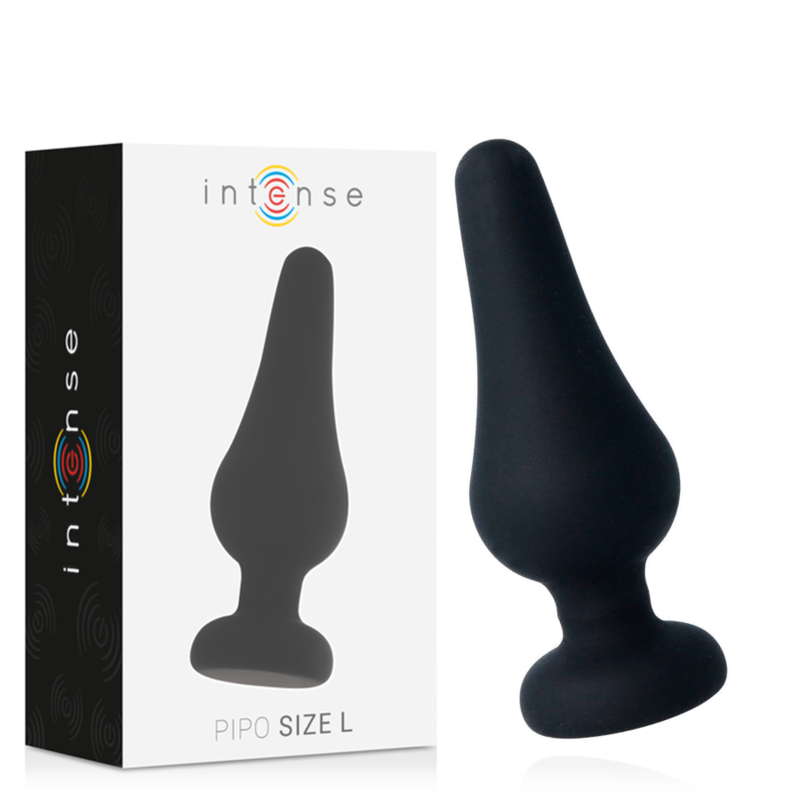 Plug Anal Pipo Intense en Silicone Noir - Plaisir Doux et Stimulant