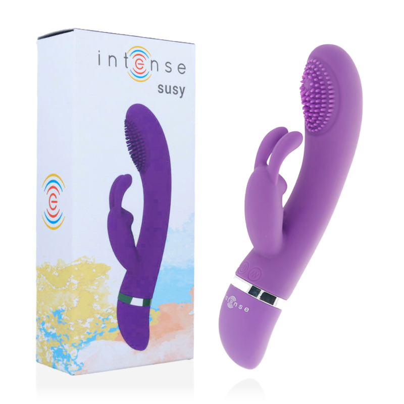 Vibromasseur Rabbit Susy Lilas - Stimulation Intense et Flexible