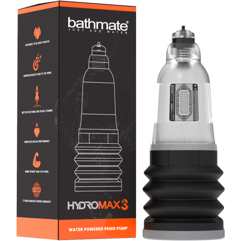 Pompe Pénis Bathmate Hydromax 3 - Transparente et Efficace
