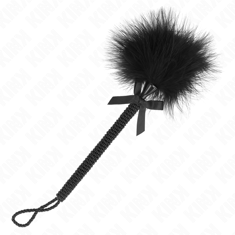 Baguette Érotique en Nylon avec Plumes - Explorez vos Fantasmes