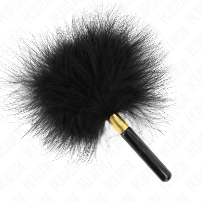 Plumeau Érotique KINK en Métal Doré et Noir pour des Caresses Sensuelles