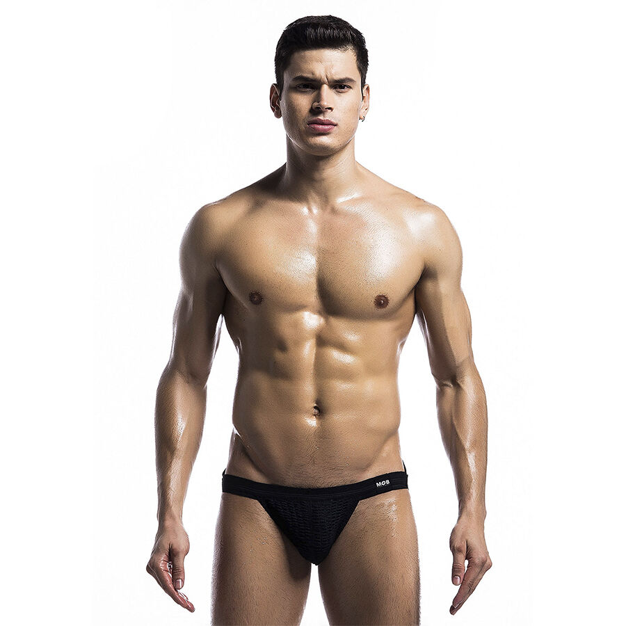 MOB - MAILLOT DE BAIN FETISH JOCKSTRAP NOIR TAILLE S