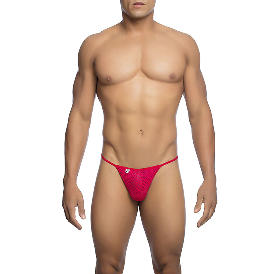 MOB - STRING V EN MICROFIBRE ROUGE TAILLE L/XL