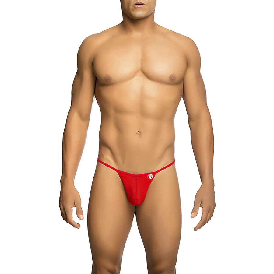 MOB - STRING TRANSPARENT EN FORME DE T ROUGE TAILLE S/M