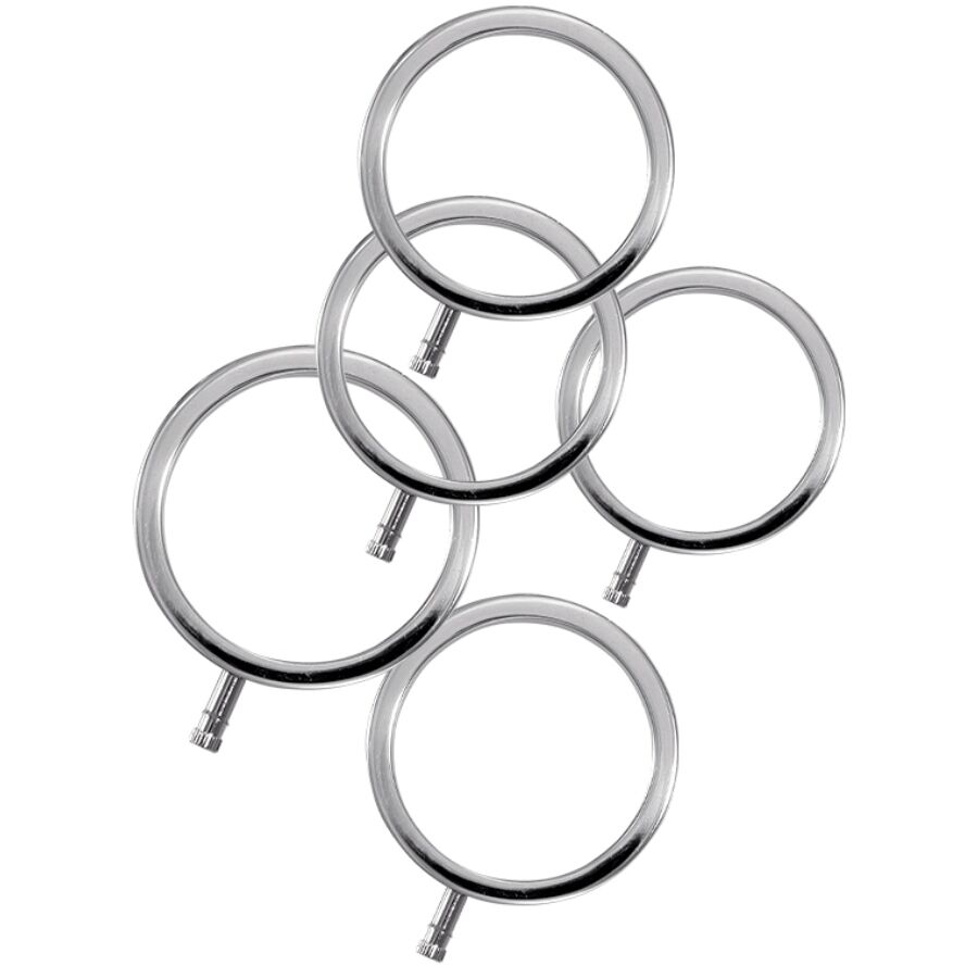 ELECTRASTIM - ELECTRARINGS ANNEAUX PÉNIS EN MÉTAL PACK DE 5