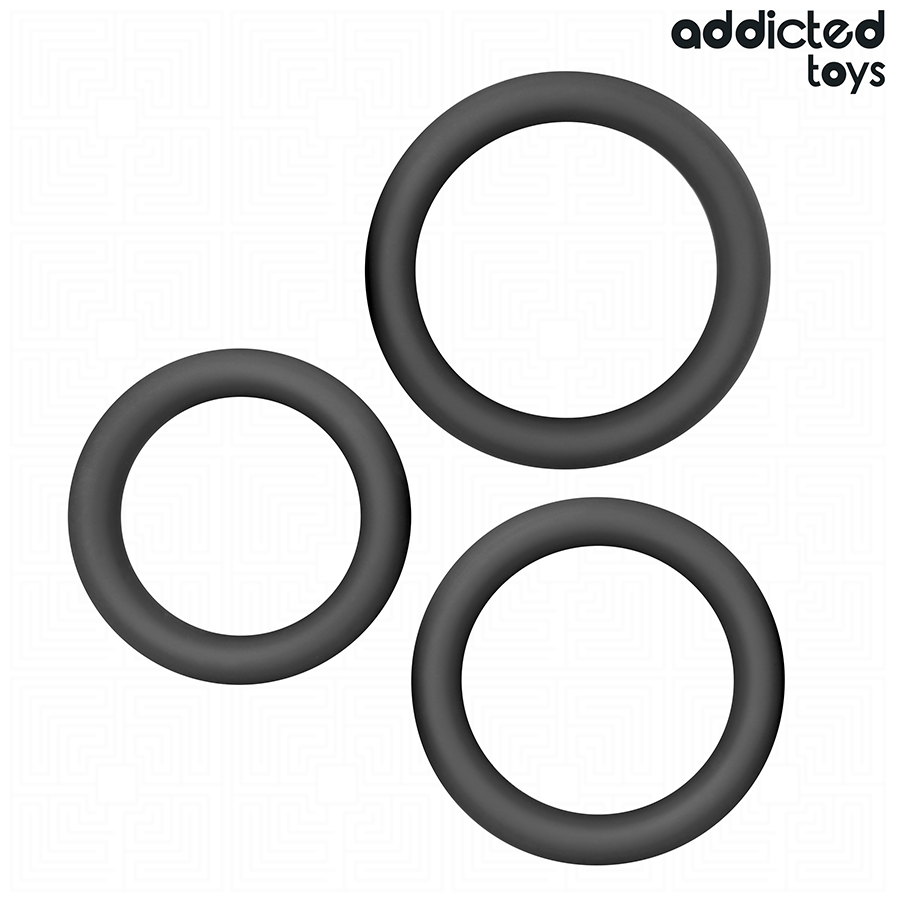 ADDICTED TOYS - LOT D'ANNEAUX PLATS EN SILICONE