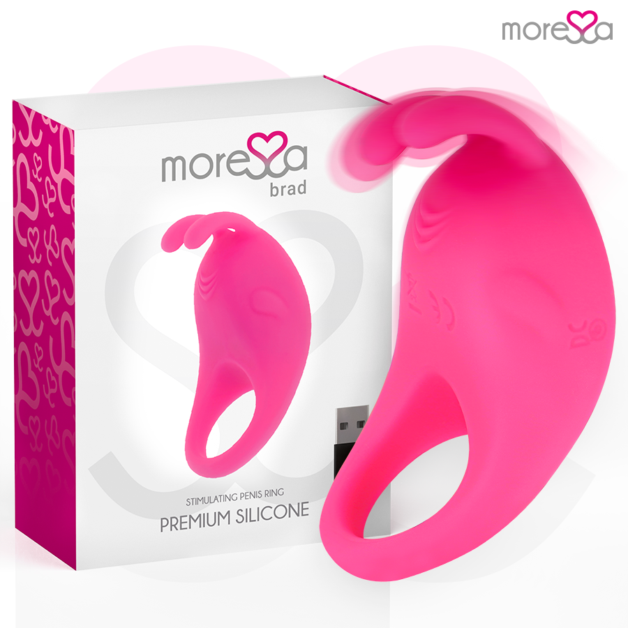 MORESSA - Anneau Vibrant en Silicone Rechargeable pour Plaisir Intime