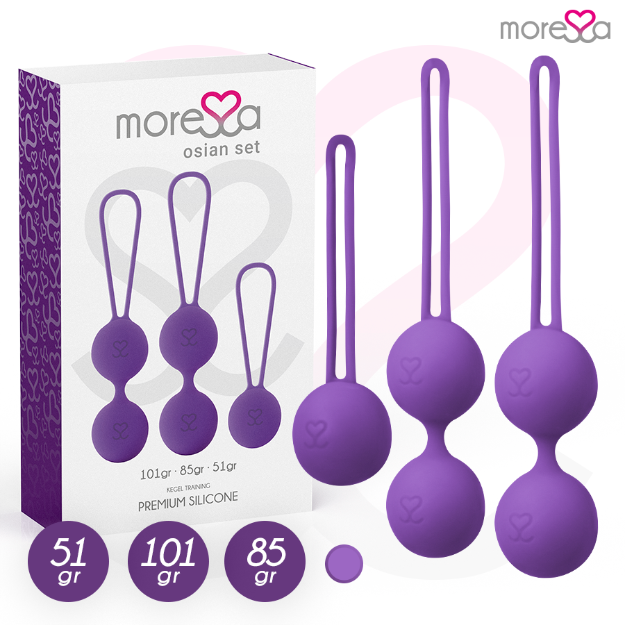 Moressa OSIAN Set Premium : Boules Chinoises en Silicone Lilas pour un Plaisir Tonifiant