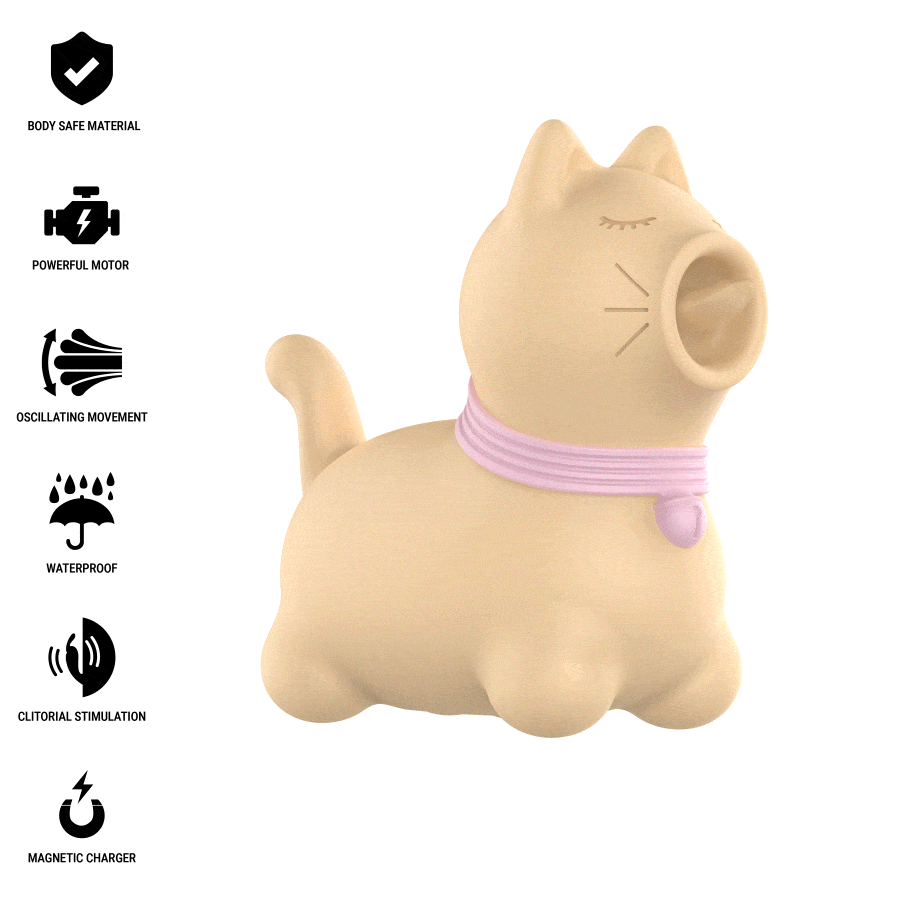 INTENSE - STIMULATEUR TOULOUSE AVEC LANGUE ROTATIVE À 360º JAUNE