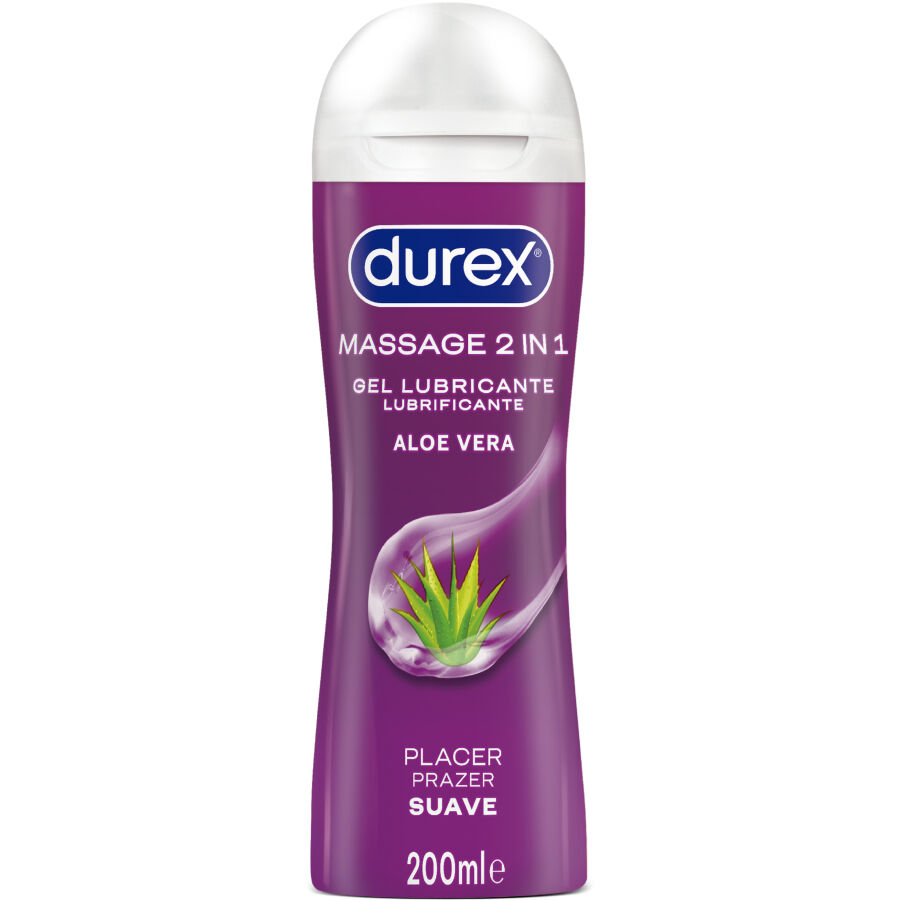 DUREX - Gel Lubrifiant de Massage Doux à l'Aloe Vera pour Moments Sensuels