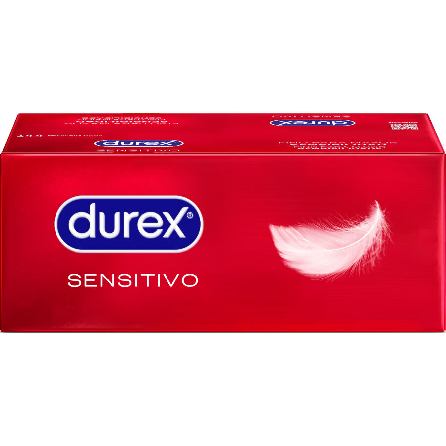 Durex Sensitive - Préservatifs Ultra-Fins pour un Confort Optimal (144 unités)