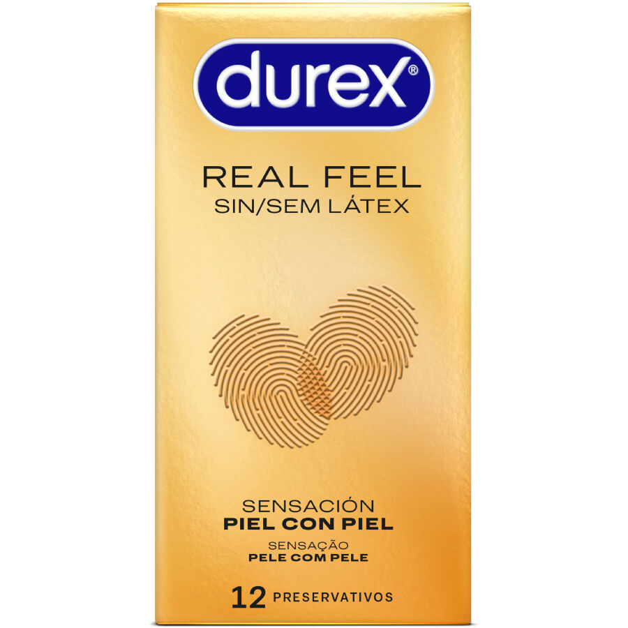Durex RealFeel : Préservatifs Sans Latex pour une Sensation Naturelle - 12 unités