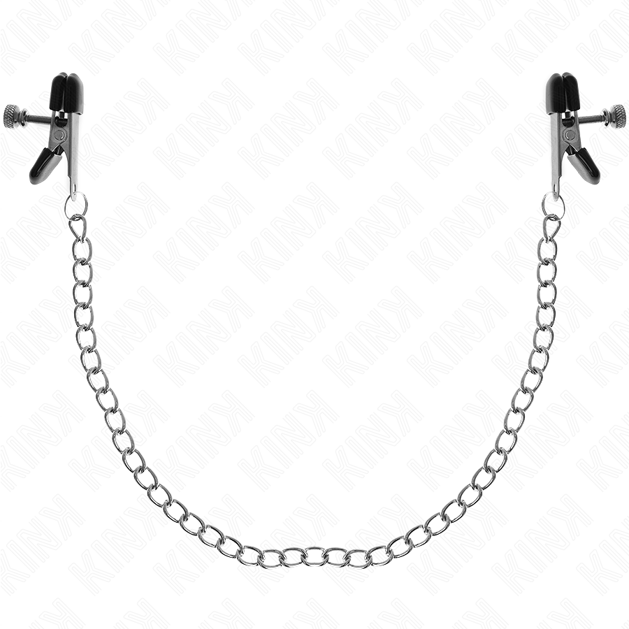 KINK - PINCES À TAMELON CHAÎNE PLATE ARGENT 34 CM