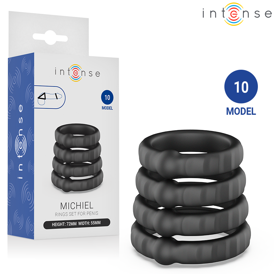 INTENSE - MICHIEL ENSEMBLE DE 4 ANNEAUX PÉNIS MODÈLE 10