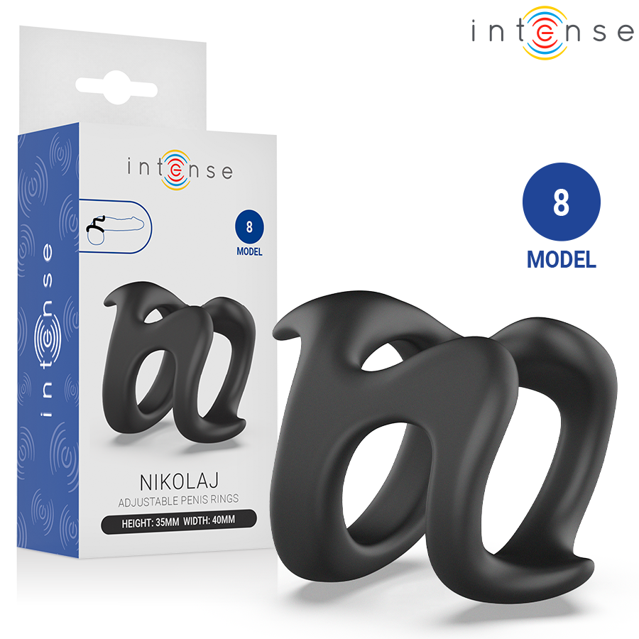 INTENSE - NIKOLAJ ANNEAU PÉNIS RÉGLABLE MODÈLE 8