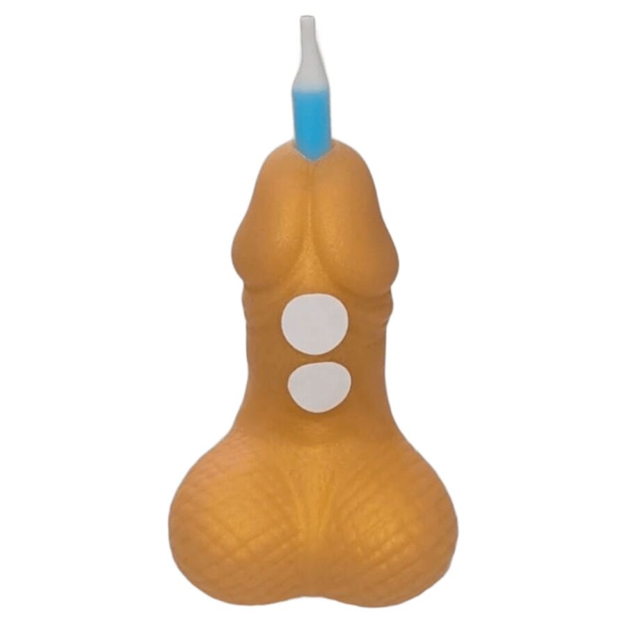 DIABLO PICANTE - BOUGIE DORÉE EN FORME DE PÉNIS POUR ANNIVERSAIRE