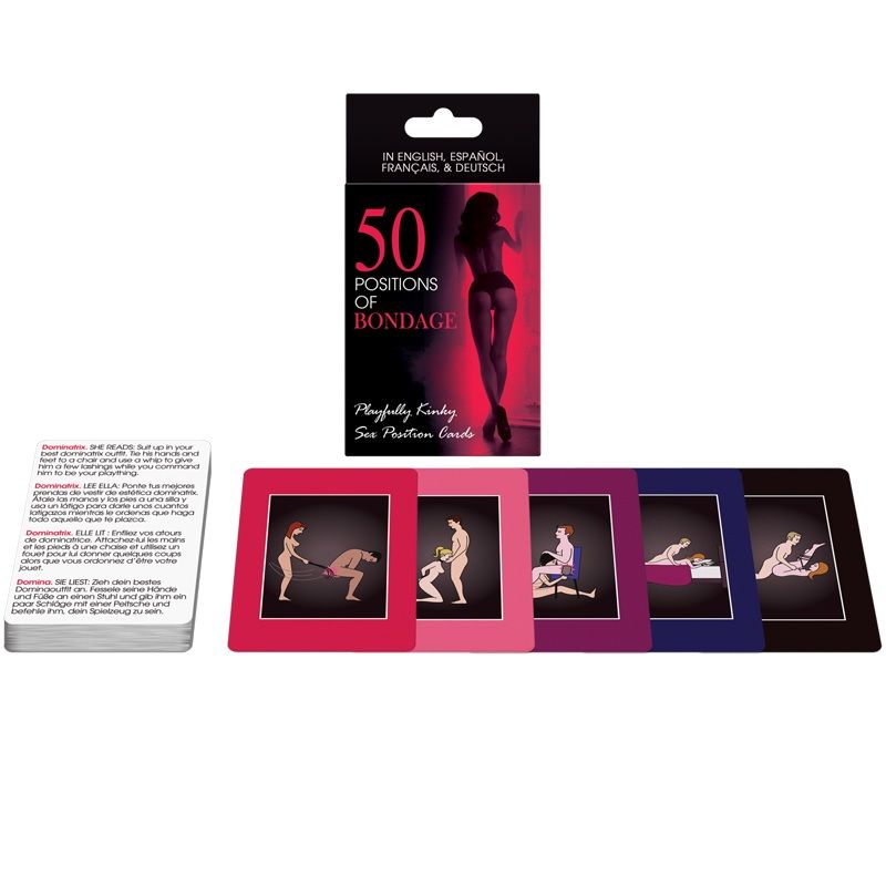 50 Cartes de Positions Coquines pour Bondage - Amusez-vous en Couple !