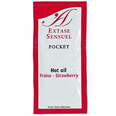 Huile de Massage Stimulée à la Fraise – Extase Sensual 10 ml