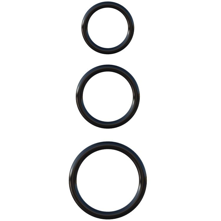 Kit d'Anneaux Pénien en Silicone - 3 Anneaux pour Érections Intenses