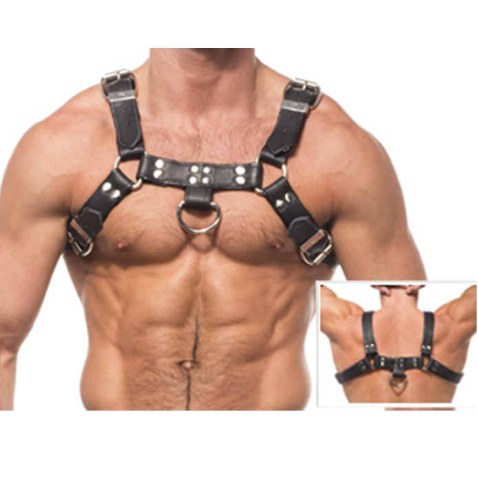 Harnais en Cuir avec Chaînes - Éveillez vos Fantasmes BDSM