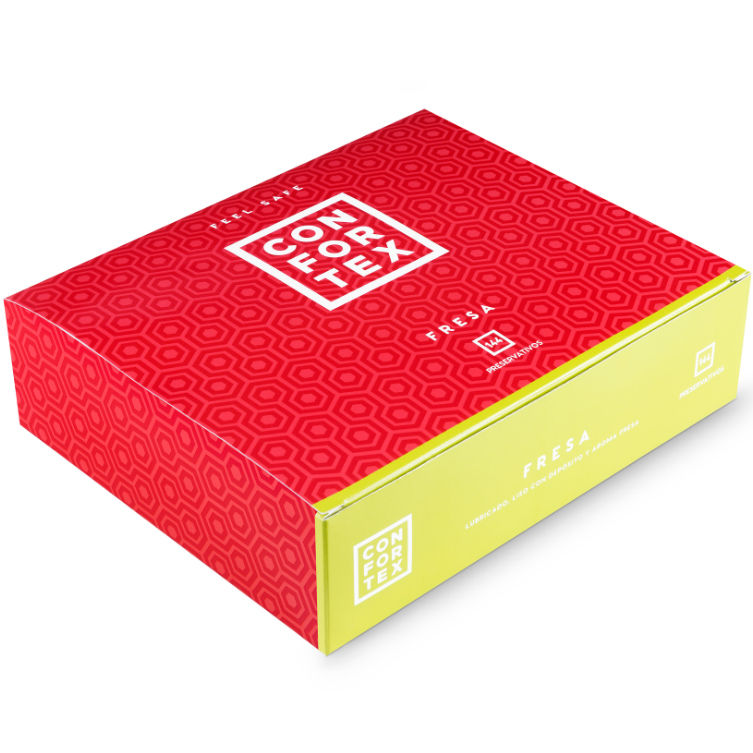 Confortex Préservatifs Fraise - Sécurité et Plaisir en 144 unités