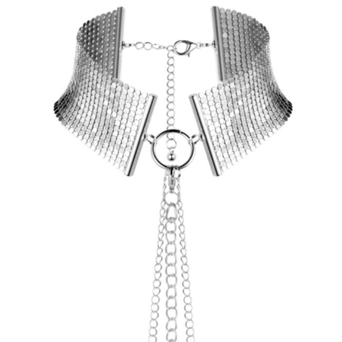 Collier Métallisé Désir : Élégance et Jeu de Bondage Suggestif
