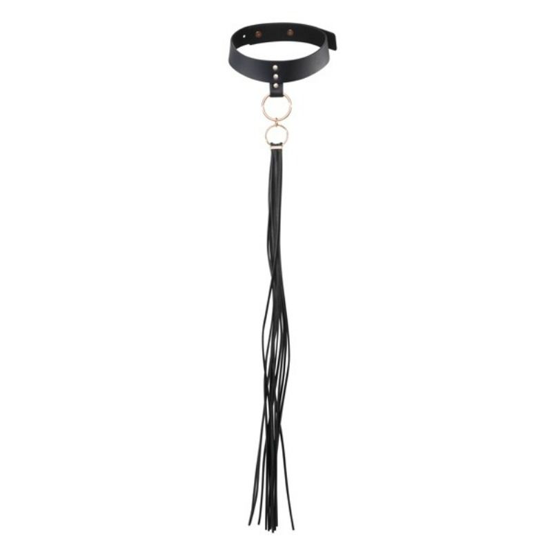 Choker Pompon Noir MAZE - Élégance et Audace pour Vos Jeux Sensuels