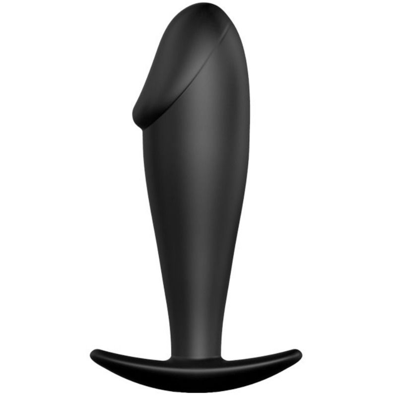 Plug Anal en Silicone Noir - Plaisir Pénis avec Poignée Pratique